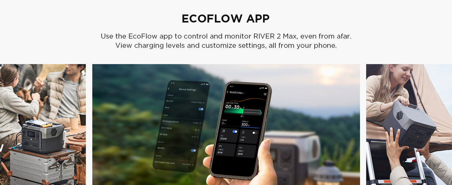 EcoFlow Solar Generator RIVER 2 Max 512Wh+110W Solar Panel