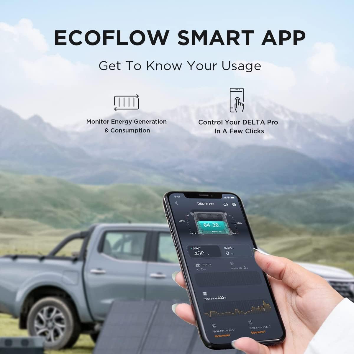 EcoFlow DELTA Pro 3600Wh+400W Solar Panel Solar Generator