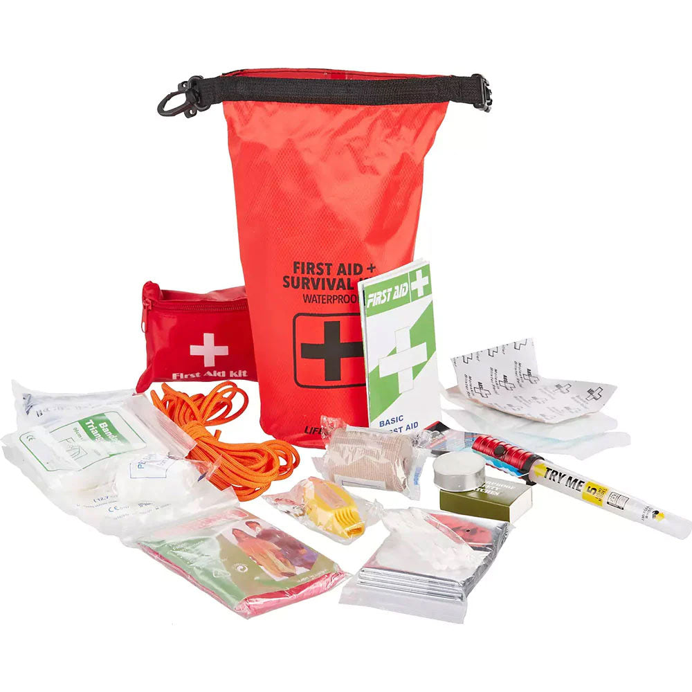 130 pc First Aid Survival Kit and Dry Bag